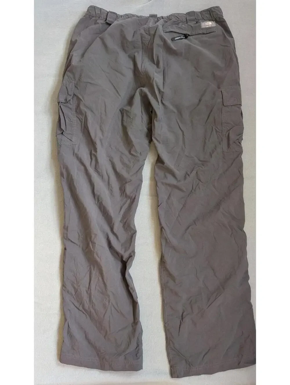 The North Face Pants Mens XL Gray Elastic Waist Cargo Pockets Lightweight Hiking